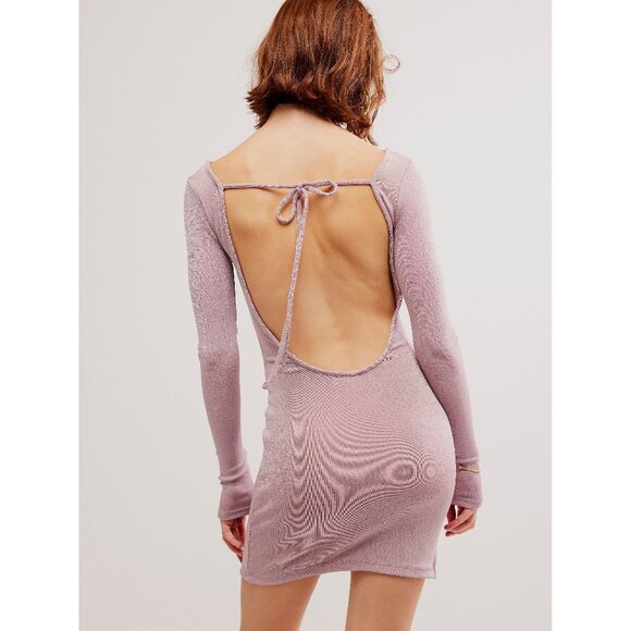 FREE PEOPLE Call Me Later Long Sleeve Slip / Dawn - Picture 2 of 6